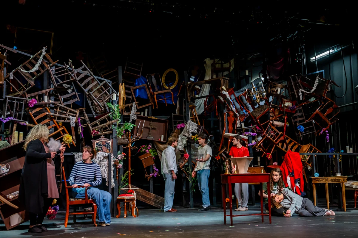 a rehearsal for the production