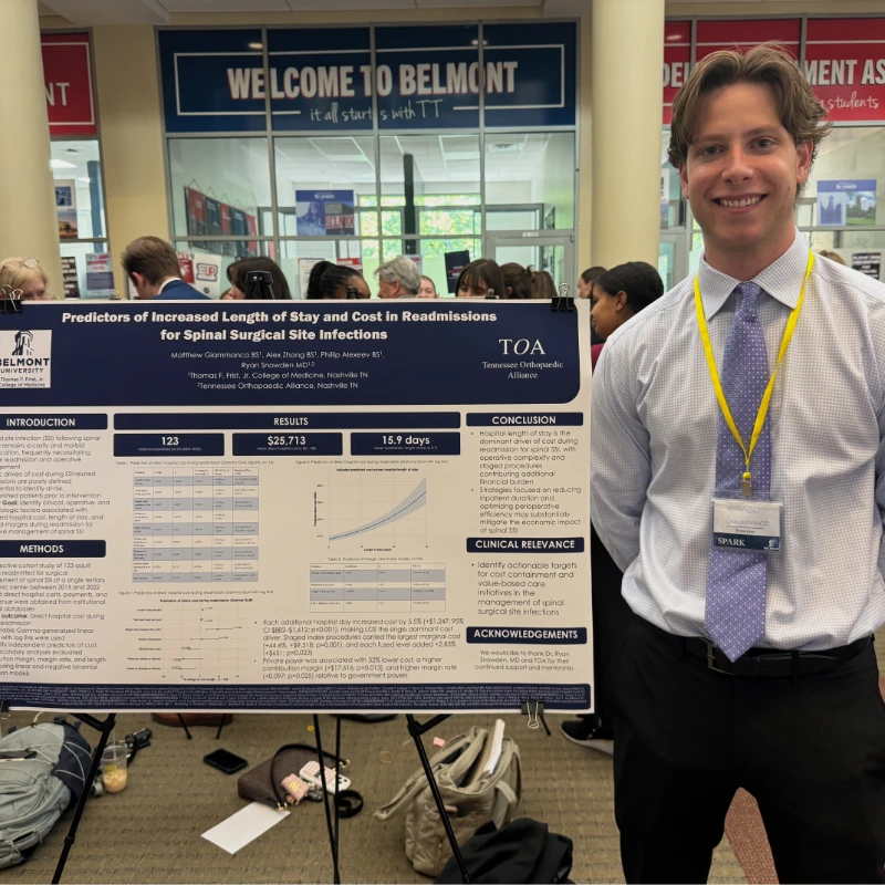 Matthew Giammanco, presenting his poster and research