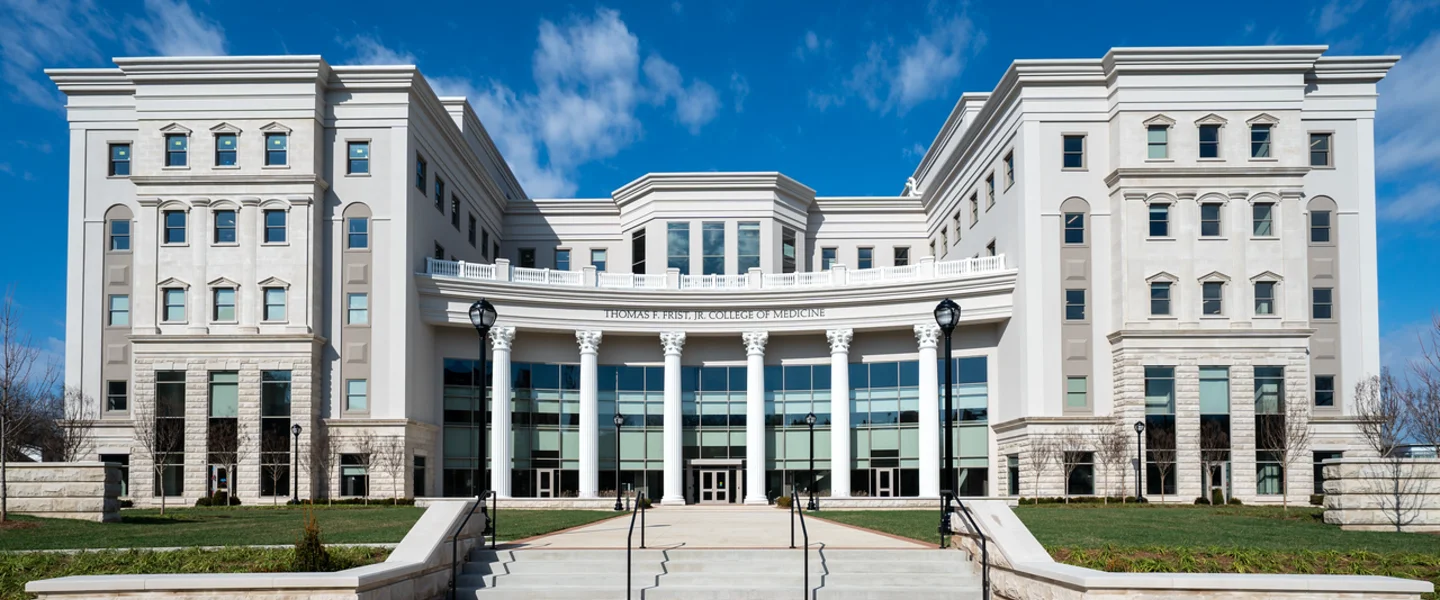 Outside of the Thomas F. Frist, Jr. College of Medicine