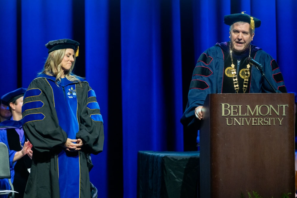 Dr. Hagan accepting her award