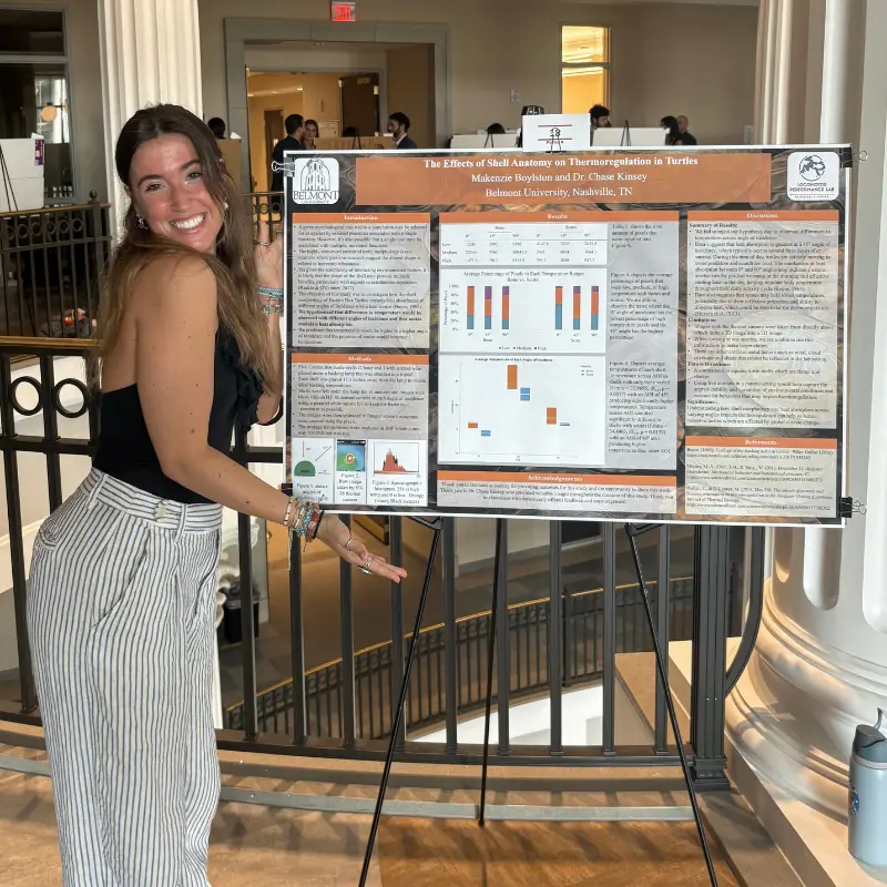 Mackenzie Boylston with her research project