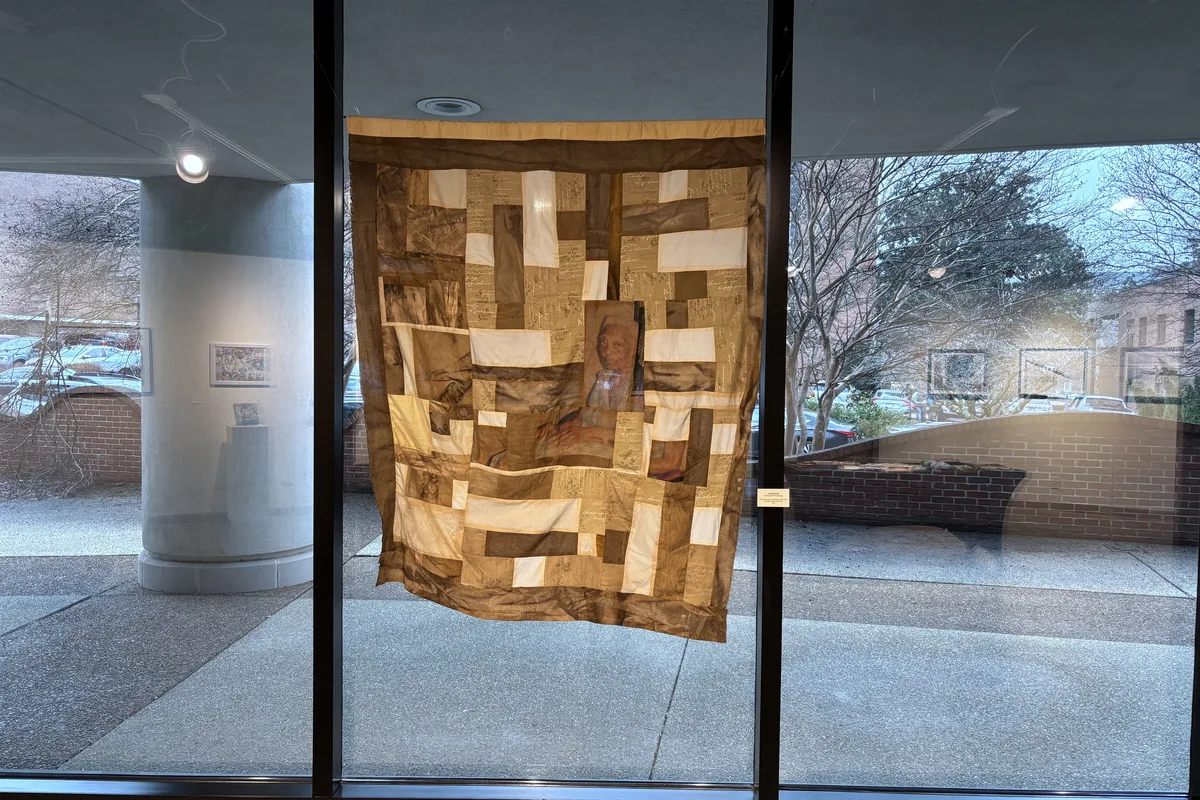 tapestry in a gallery