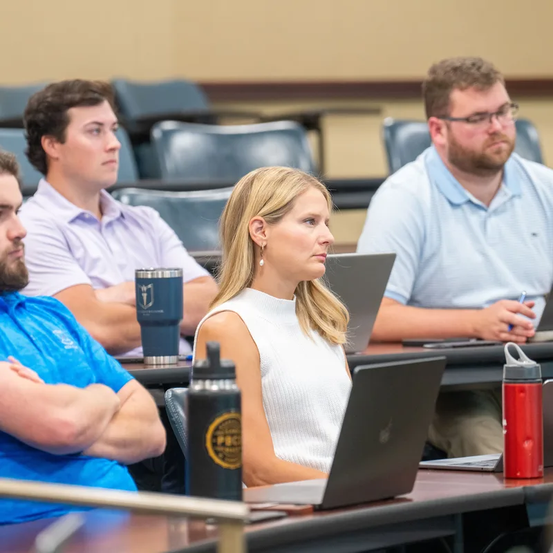 Law students in a classroom