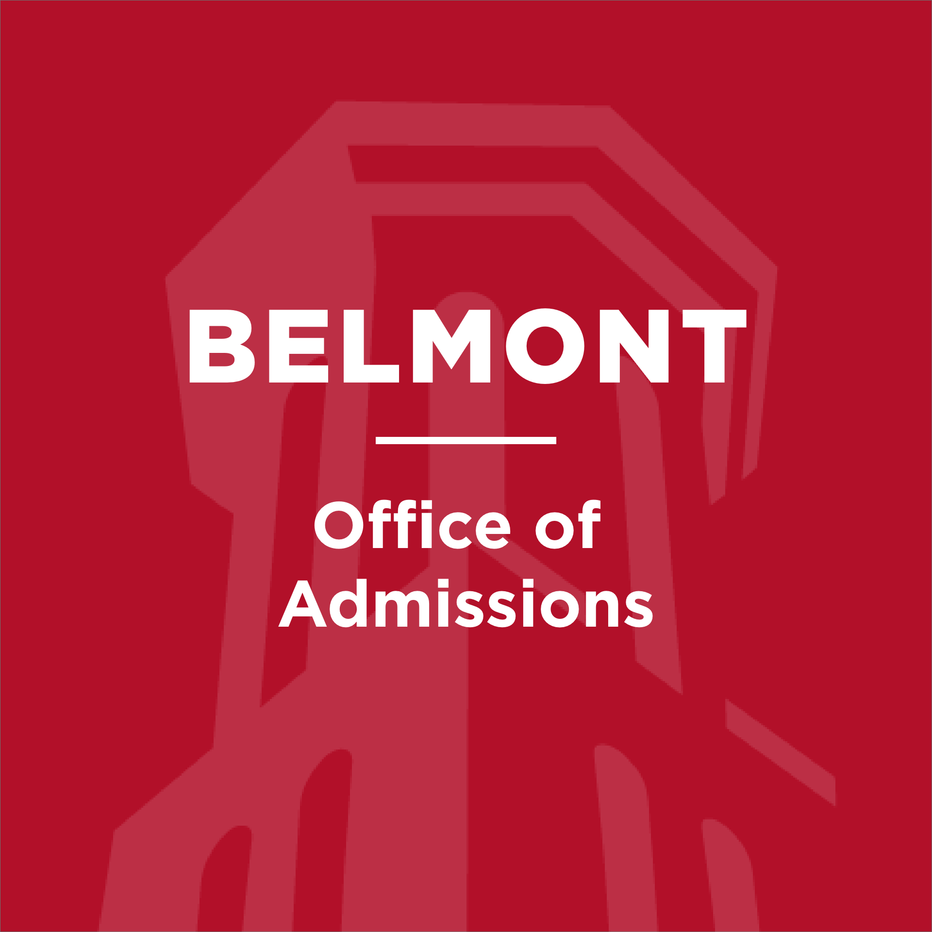 A social media icon with the text Belmont Office of Admissions